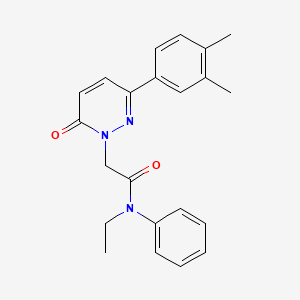 2-(3-(3,4-dimethylphenyl)-6-oxopyridazin-1(6H)-yl)-N-ethyl-N-phenylacetamide