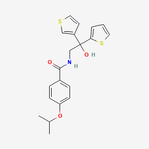N-(2-hydroxy-2-(thiophen-2-yl)-2-(thiophen-3-yl)ethyl)-4-isopropoxybenzamide