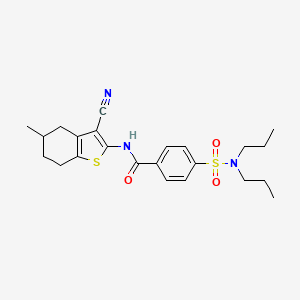 N-(3-cyano-5-methyl-4,5,6,7-tetrahydro-1-benzothiophen-2-yl)-4-(dipropylsulfamoyl)benzamide