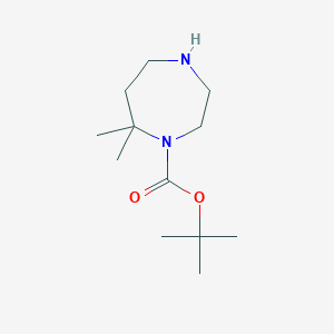 molecular formula C12H24N2O2 B2458074 tert-Butyl 7,7-dimethyl-1,4-diazepane-1-carboxylate CAS No. 1782447-08-8