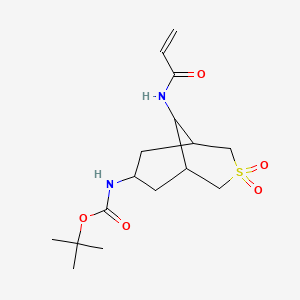 tert-butyl N-[3,3-dioxo-9-(prop-2-enamido)-3lambda6-thiabicyclo[3.3.1]nonan-7-yl]carbamate