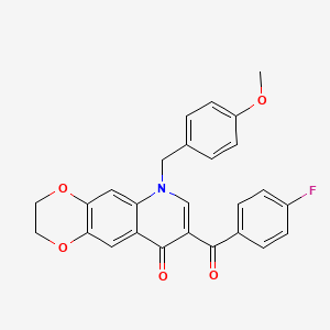 8-(4-fluorobenzoyl)-6-[(4-methoxyphenyl)methyl]-2H,3H,6H,9H-[1,4]dioxino[2,3-g]quinolin-9-one