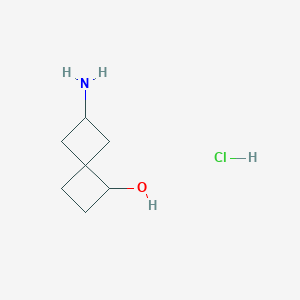 molecular formula C7H14ClNO B2458087 2-Aminospiro[3.3]heptan-7-ol;hydrochloride CAS No. 2408964-24-7