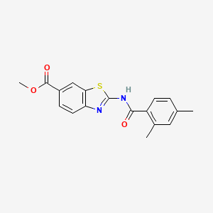 molecular formula C18H16N2O3S B2458088 methyl 2-(2,4-dimethylbenzamido)-1,3-benzothiazole-6-carboxylate CAS No. 888412-38-2