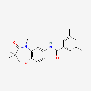 3,5-dimethyl-N-(3,3,5-trimethyl-4-oxo-2,3,4,5-tetrahydrobenzo[b][1,4]oxazepin-7-yl)benzamide