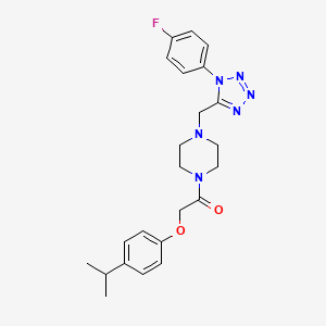 1-(4-((1-(4-fluorophenyl)-1H-tetrazol-5-yl)methyl)piperazin-1-yl)-2-(4-isopropylphenoxy)ethanone