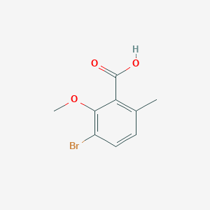 molecular formula C9H9BrO3 B2458094 3-Bromo-2-methoxy-6-methylbenzoic acid CAS No. 681467-88-9