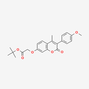 B2458098 tert-butyl 2-((3-(4-methoxyphenyl)-4-methyl-2-oxo-2H-chromen-7-yl)oxy)acetate CAS No. 869080-70-6