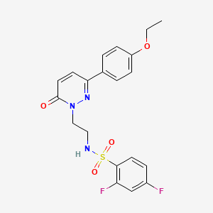 molecular formula C20H19F2N3O4S B2458102 N-(2-(3-(4-ethoxyphenyl)-6-oxopyridazin-1(6H)-yl)ethyl)-2,4-difluorobenzenesulfonamide CAS No. 921881-11-0
