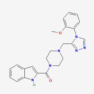 molecular formula C23H24N6O2 B2458106 2-(4-{[4-(2-methoxyphenyl)-4H-1,2,4-triazol-3-yl]methyl}piperazine-1-carbonyl)-1H-indole CAS No. 1396799-18-0