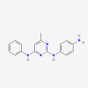 molecular formula C17H17N5 B2458112 N2-(4-aminophenyl)-6-methyl-N4-phenylpyrimidine-2,4-diamine CAS No. 1706449-85-5