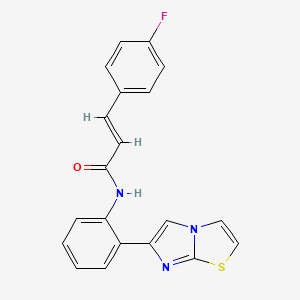 (E)-3-(4-fluorophenyl)-N-(2-(imidazo[2,1-b]thiazol-6-yl)phenyl)acrylamide