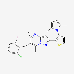 6-(2-chloro-6-fluorobenzyl)-2-[3-(2,5-dimethyl-1H-pyrrol-1-yl)-2-thienyl]-5,7-dimethylpyrazolo[1,5-a]pyrimidine