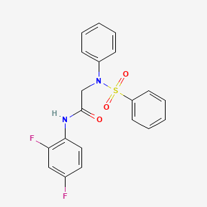N-(2,4-difluorophenyl)-2-[(phenylsulfonyl)anilino]acetamide