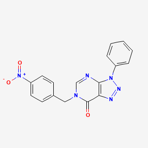 molecular formula C17H12N6O3 B2458125 6-(4-nitrobenzyl)-3-phenyl-3H-[1,2,3]triazolo[4,5-d]pyrimidin-7(6H)-one CAS No. 892479-03-7