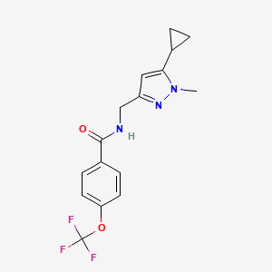 N-((5-cyclopropyl-1-methyl-1H-pyrazol-3-yl)methyl)-4-(trifluoromethoxy)benzamide