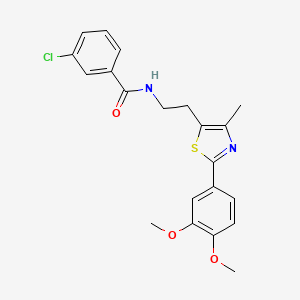B2458129 3-chloro-N-{2-[2-(3,4-dimethoxyphenyl)-4-methyl-1,3-thiazol-5-yl]ethyl}benzamide CAS No. 893996-78-6