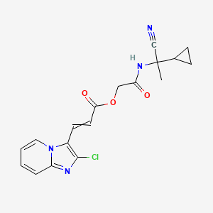 [(1-Cyano-1-cyclopropylethyl)carbamoyl]methyl 3-{2-chloroimidazo[1,2-a]pyridin-3-yl}prop-2-enoate