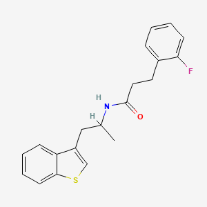 N-[1-(1-benzothiophen-3-yl)propan-2-yl]-3-(2-fluorophenyl)propanamide