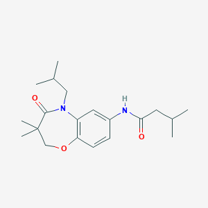 N-(5-isobutyl-3,3-dimethyl-4-oxo-2,3,4,5-tetrahydrobenzo[b][1,4]oxazepin-7-yl)-3-methylbutanamide