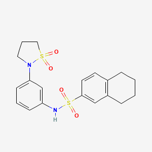 N-(3-(1,1-dioxidoisothiazolidin-2-yl)phenyl)-5,6,7,8-tetrahydronaphthalene-2-sulfonamide
