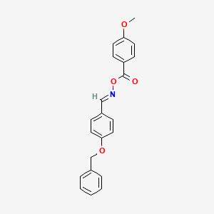 molecular formula C22H19NO4 B2458145 (E)-{[4-(benzyloxy)phenyl]methylidene}amino 4-methoxybenzoate CAS No. 551931-10-3