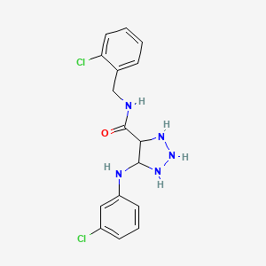 5-[(3-chlorophenyl)amino]-N-[(2-chlorophenyl)methyl]-1H-1,2,3-triazole-4-carboxamide