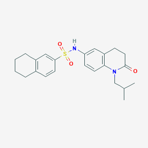 molecular formula C23H28N2O3S B2458160 N-(1-isobutyl-2-oxo-1,2,3,4-tetrahydroquinolin-6-yl)-5,6,7,8-tetrahydronaphthalene-2-sulfonamide CAS No. 942003-11-4