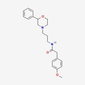 2-(4-methoxyphenyl)-N-(3-(2-phenylmorpholino)propyl)acetamide