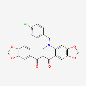 7-(2H-1,3-benzodioxole-5-carbonyl)-5-[(4-chlorophenyl)methyl]-2H,5H,8H-[1,3]dioxolo[4,5-g]quinolin-8-one