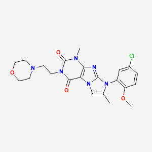 8-(5-chloro-2-methoxyphenyl)-1,7-dimethyl-3-(2-morpholinoethyl)-1H-imidazo[2,1-f]purine-2,4(3H,8H)-dione
