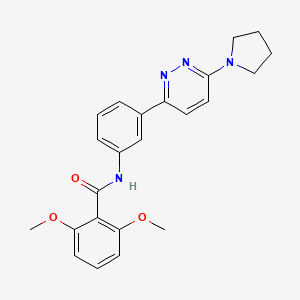 2,6-dimethoxy-N-(3-(6-(pyrrolidin-1-yl)pyridazin-3-yl)phenyl)benzamide