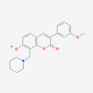 7-hydroxy-3-(3-methoxyphenyl)-8-(piperidin-1-ylmethyl)-2H-chromen-2-one