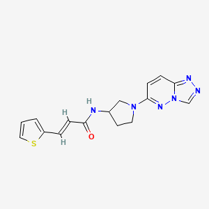 (E)-N-(1-([1,2,4]triazolo[4,3-b]pyridazin-6-yl)pyrrolidin-3-yl)-3-(thiophen-2-yl)acrylamide