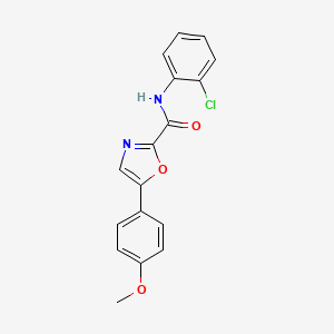 molecular formula C17H13ClN2O3 B2458184 N-(2-chlorophenyl)-5-(4-methoxyphenyl)-1,3-oxazole-2-carboxamide CAS No. 955632-17-4