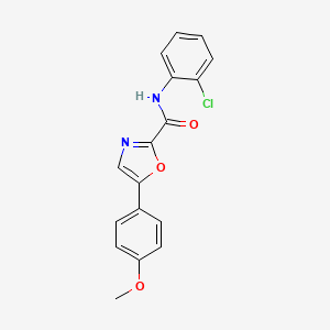molecular formula C17H13ClN2O3 B2458184 N-(2-chlorophenyl)-5-(4-methoxyphenyl)oxazole-2-carboxamide CAS No. 955632-17-4