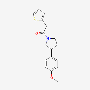 1-(3-(4-Methoxyphenyl)pyrrolidin-1-yl)-2-(thiophen-2-yl)ethanone