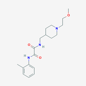 molecular formula C18H27N3O3 B2458188 N1-((1-(2-methoxyethyl)piperidin-4-yl)methyl)-N2-(o-tolyl)oxalamide CAS No. 953137-35-4