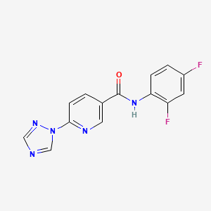 N-(2,4-difluorophenyl)-6-(1H-1,2,4-triazol-1-yl)nicotinamide