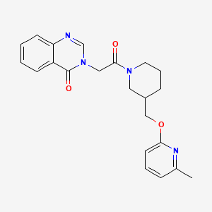 3-[2-[3-[(6-Methylpyridin-2-yl)oxymethyl]piperidin-1-yl]-2-oxoethyl]quinazolin-4-one