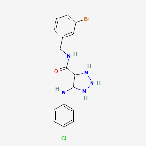 N-[(3-bromophenyl)methyl]-5-[(4-chlorophenyl)amino]-1H-1,2,3-triazole-4-carboxamide