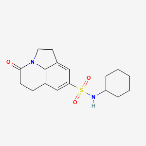 molecular formula C17H22N2O3S B2458204 N-cyclohexyl-4-oxo-2,4,5,6-tetrahydro-1H-pyrrolo[3,2,1-ij]quinoline-8-sulfonamide CAS No. 898462-50-5