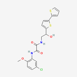molecular formula C19H17ClN2O4S2 B2458210 N-(2-{[2,2'-联噻吩]-5-基}-2-羟基乙基)-N'-(5-氯-2-甲氧苯基)乙二酰胺 CAS No. 2097888-58-7