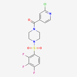 molecular formula C16H13ClF3N3O3S B2458211 (2-氯吡啶-4-基)-[4-(2,3,4-三氟苯基)磺酰基哌嗪-1-基]甲酮 CAS No. 1118822-59-5