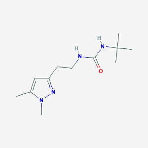 molecular formula C12H22N4O B2458229 1-(tert-butyl)-3-(2-(1,5-dimethyl-1H-pyrazol-3-yl)ethyl)urea CAS No. 2034236-53-6