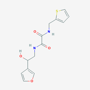 molecular formula C13H14N2O4S B2458236 N1-(2-(furan-3-yl)-2-hydroxyethyl)-N2-(thiophen-2-ylmethyl)oxalamide CAS No. 1396711-21-9