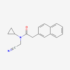 B2458240 N-(cyanomethyl)-N-cyclopropyl-2-(naphthalen-2-yl)acetamide CAS No. 1252143-88-6