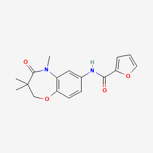 molecular formula C17H18N2O4 B2458245 N-(3,3,5-trimethyl-4-oxo-2,3,4,5-tetrahydrobenzo[b][1,4]oxazepin-7-yl)furan-2-carboxamide CAS No. 921836-49-9