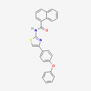 molecular formula C26H18N2O2S B2458252 N-[4-(4-phenoxyphenyl)-1,3-thiazol-2-yl]naphthalene-1-carboxamide CAS No. 397277-81-5
