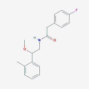 2-(4-fluorophenyl)-N-(2-methoxy-2-(o-tolyl)ethyl)acetamide